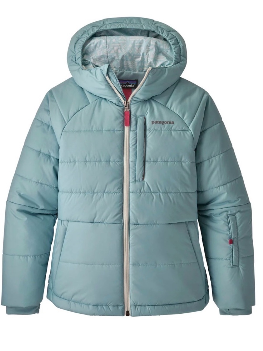 Patagonia Light Aqua Hooded Puffer Jacket for Kids